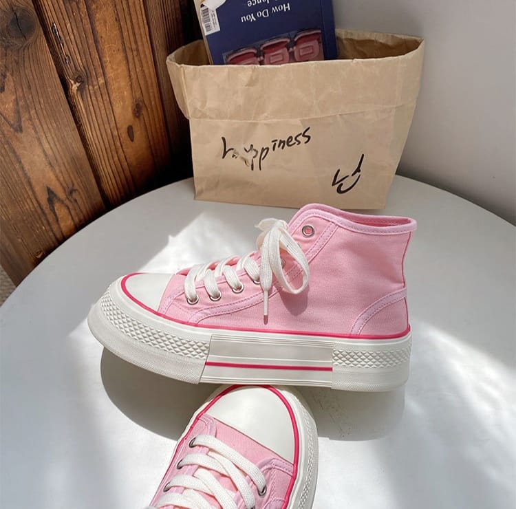 Modern Retro Sneakers - Pink
