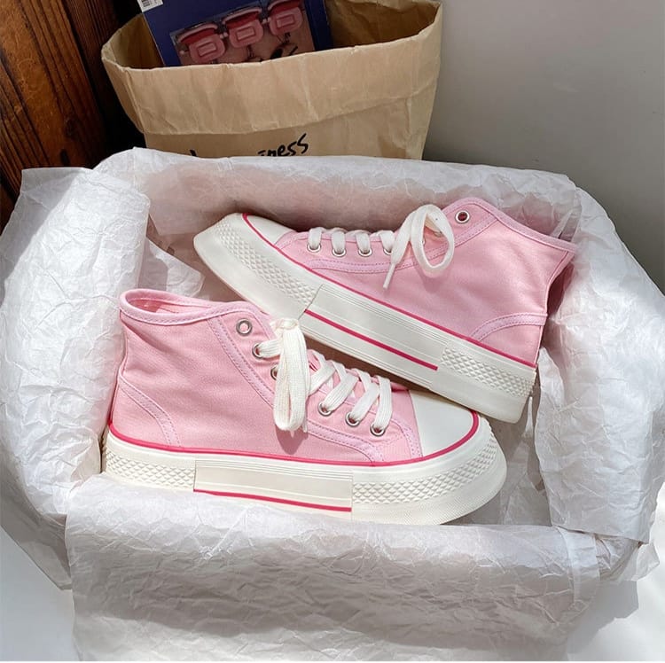 Modern Retro Sneakers - Pink