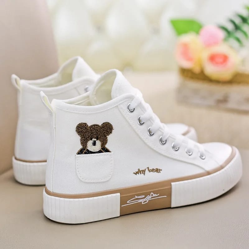 Trendy Bear High-Tops - White