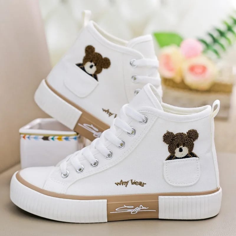 Trendy Bear High-Tops - White