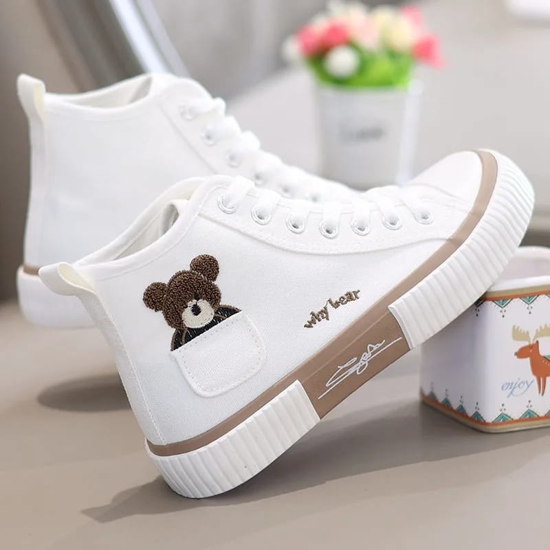 Trendy Bear High-Tops - White