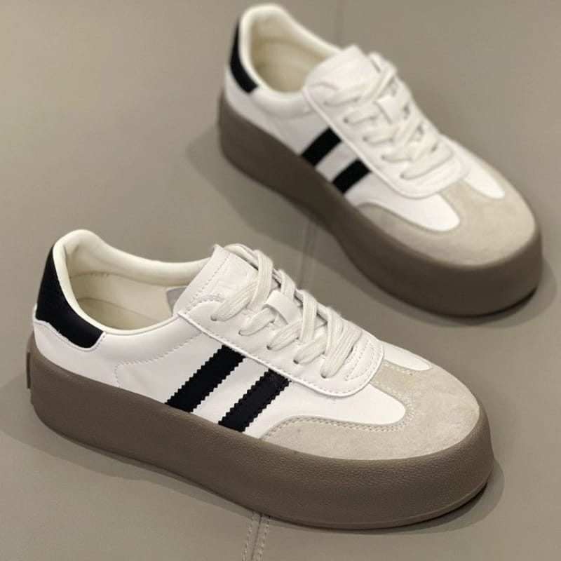 Thick Sole Sneakers - White